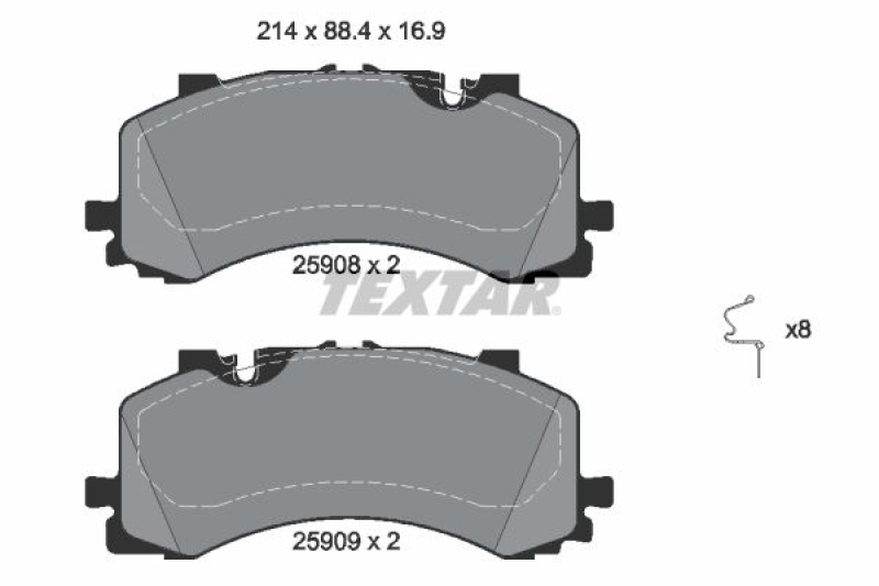 TEXTAR Brake Pad Set, disc brake Q+