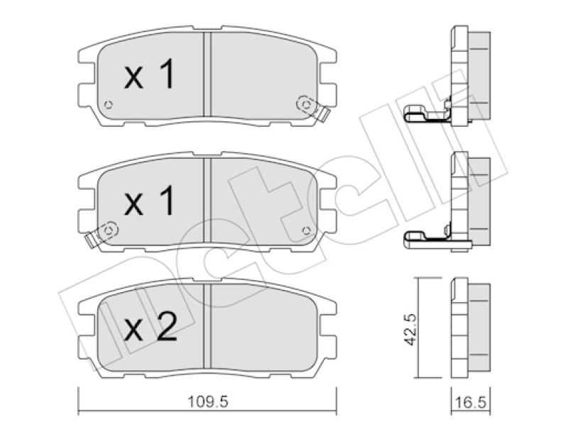 METELLI Brake Pad Set, disc brake