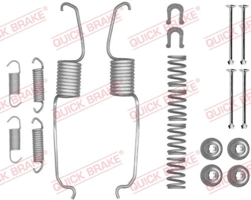 QUICK BRAKE Zubehörsatz Bremsbacken Trommelbremse Montagesatz