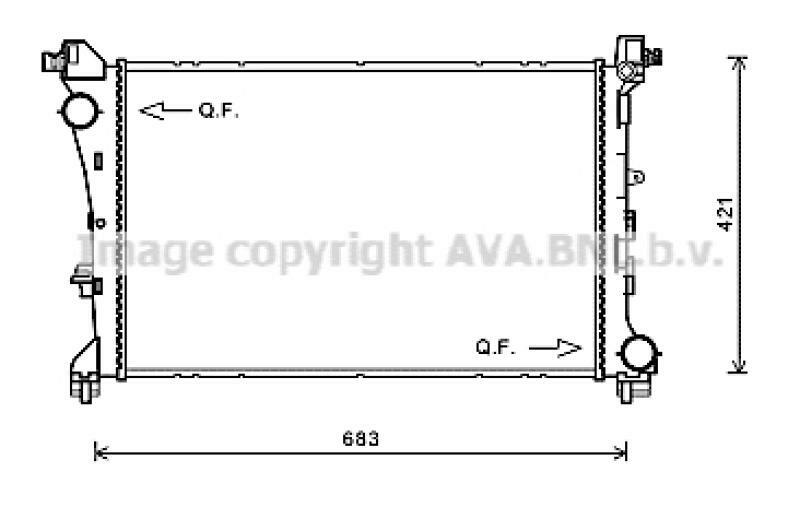 AVA QUALITY COOLING Kühler Motorkühlung Wasserkühler