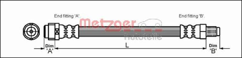 METZGER Bremsschlauch 4110574