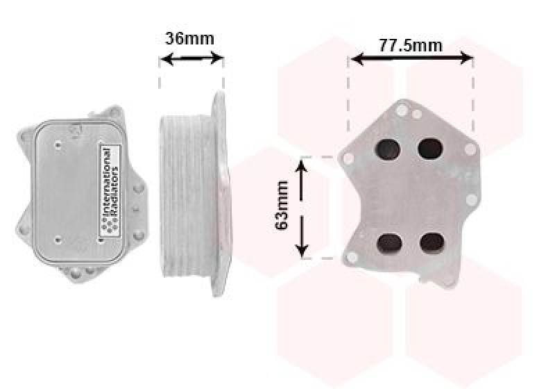 VAN WEZEL Oil Cooler, engine oil