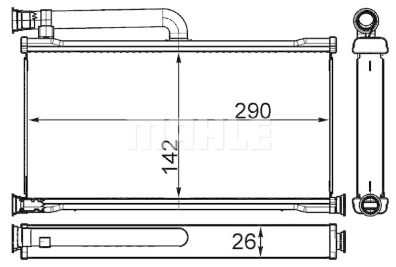 MAHLE Wärmetauscher, Innenraumheizung BEHR