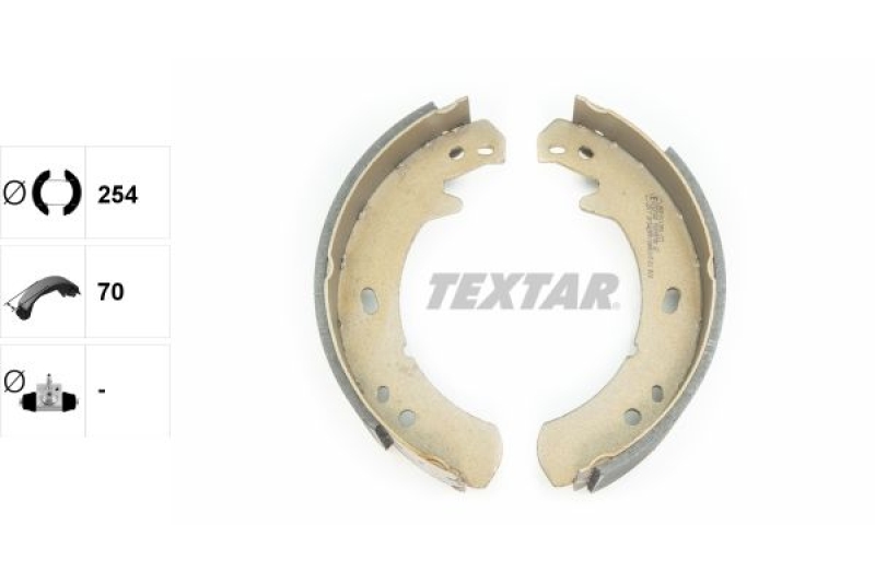 TEXTAR Brake Shoe Set, parking brake