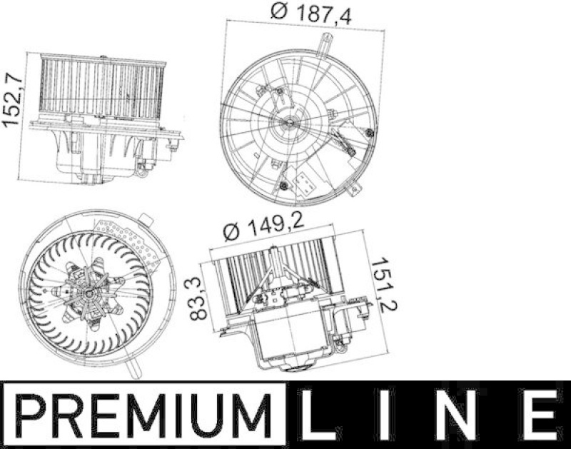 MAHLE Innenraumgebläse BEHR *** PREMIUM LINE ***