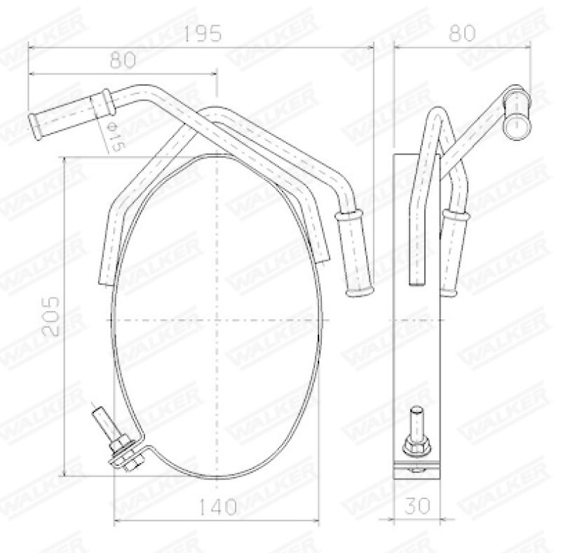 WALKER Halter, Abgasanlage