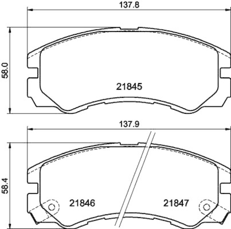 HELLA Brake Pad Set, disc brake