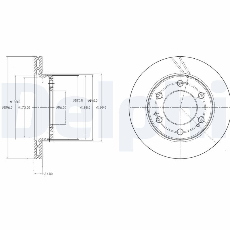 2x DELPHI Bremsscheibe