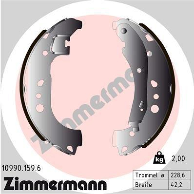 ZIMMERMANN Bremsbackensatz 10990.159.6