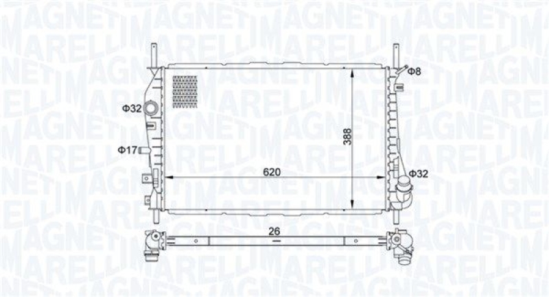 MAGNETI MARELLI Kühler, Motorkühlung