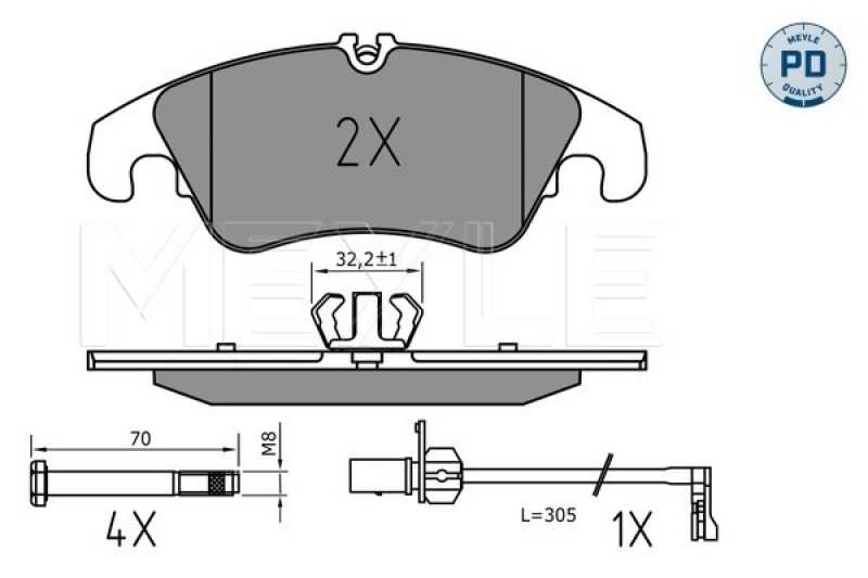 MEYLE Bremsbelagsatz, Scheibenbremse MEYLE-PD: Advanced performance and design.