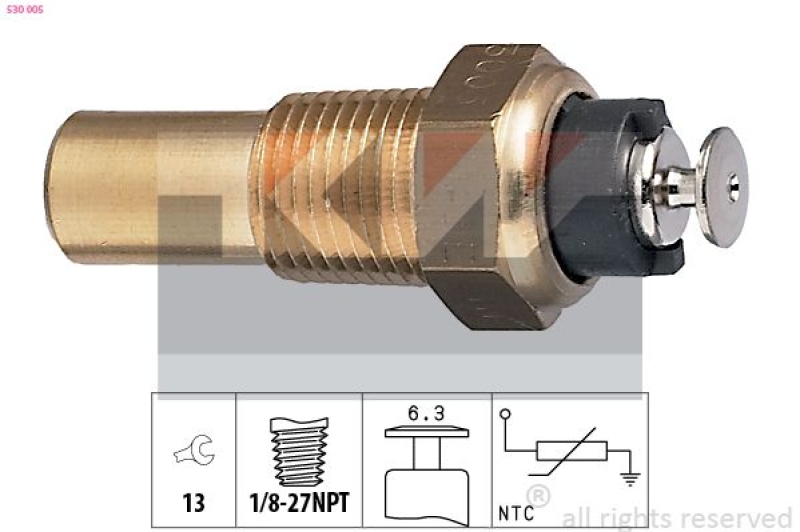 KW Sensor, Kühlmitteltemperatur Made in Italy - OE Equivalent