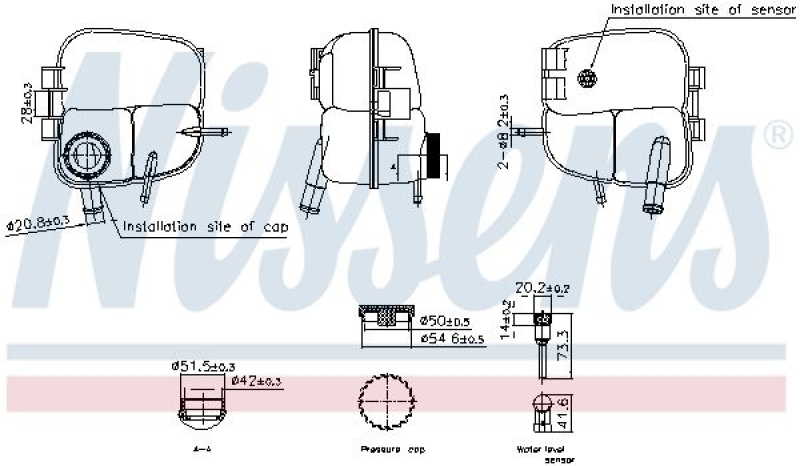NISSENS Ausgleichsbehälter, Kühlmittel ** FIRST FIT **