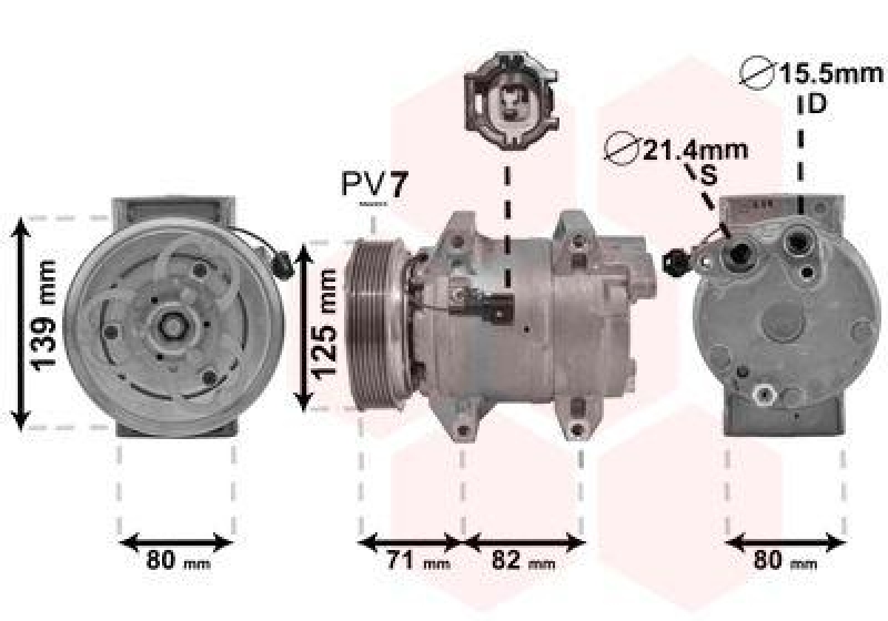 VAN WEZEL Compressor, air conditioning