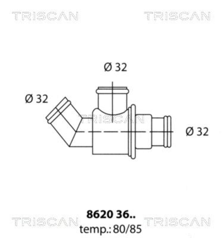 TRISCAN Thermostat f&uuml;r K&uuml;hlmittel / K&uuml;hlerthermostat 8620 3680