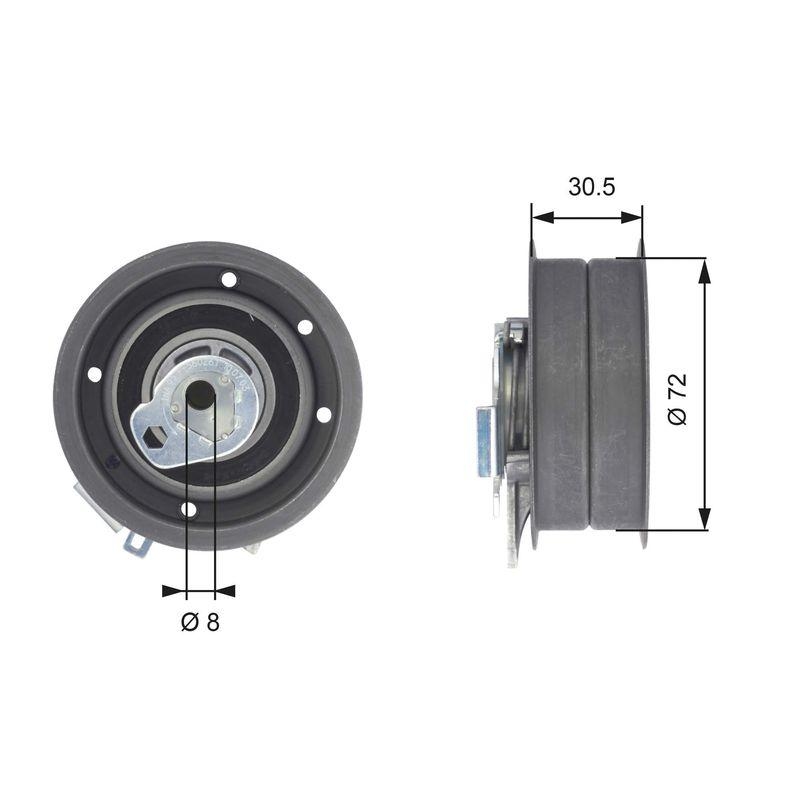 GATES Spannrolle, Zahnriemen PowerGrip™