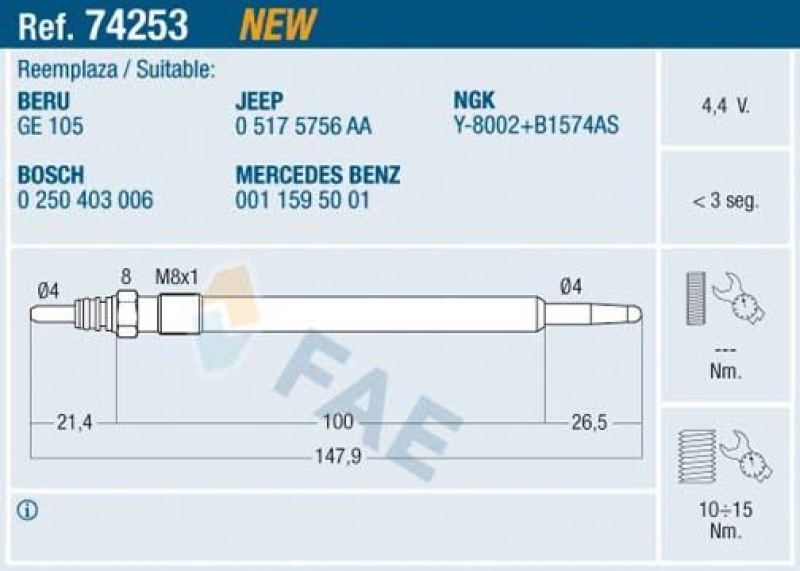 FAE Glow Plug