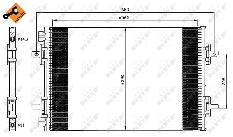 NRF Kondensator, Klimaanlage EASY FIT 35634