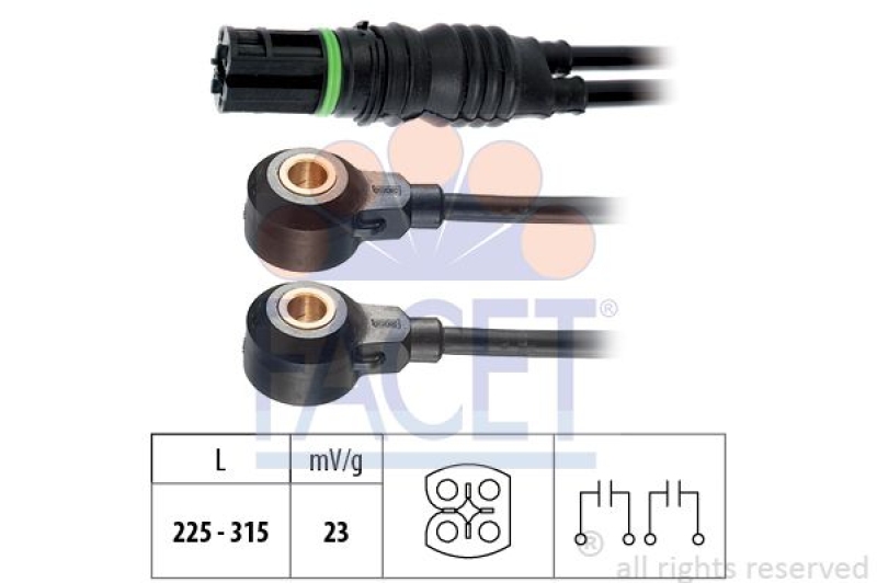 FACET Knock Sensor Made in Italy - OE Equivalent