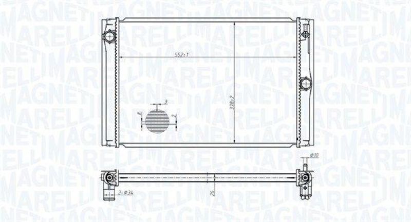 MAGNETI MARELLI Kühler, Motorkühlung