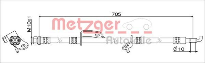 METZGER Bremsschlauch GREENPARTS 4111012