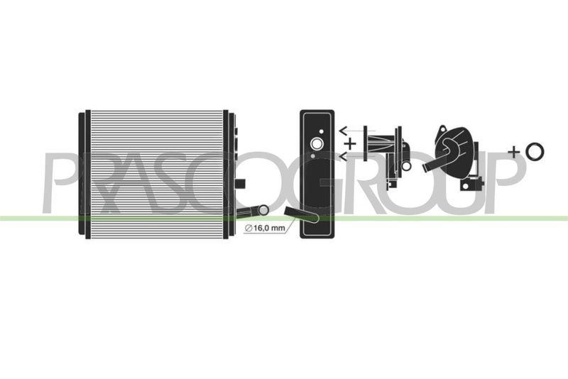 PRASCO W&auml;rmetauscher, Innenraumheizung PrascoSelection FT119H001