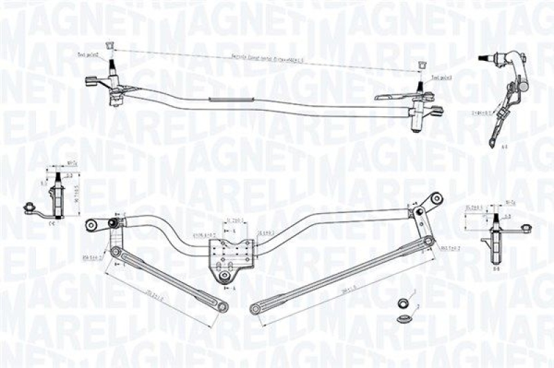 MAGNETI MARELLI Wischergestänge