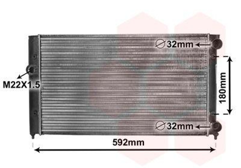 VAN WEZEL Radiator, engine cooling