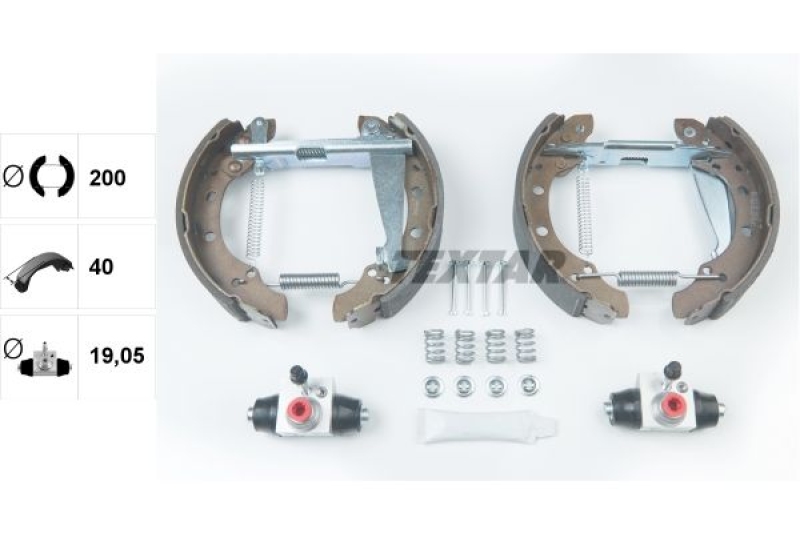 TEXTAR Brake Shoe Set Shoe Kit Pro