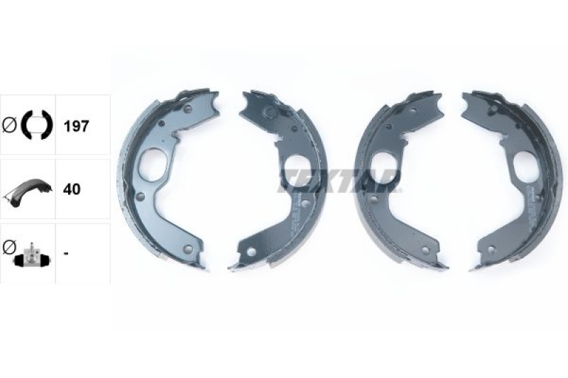 TEXTAR Brake Shoe Set, parking brake