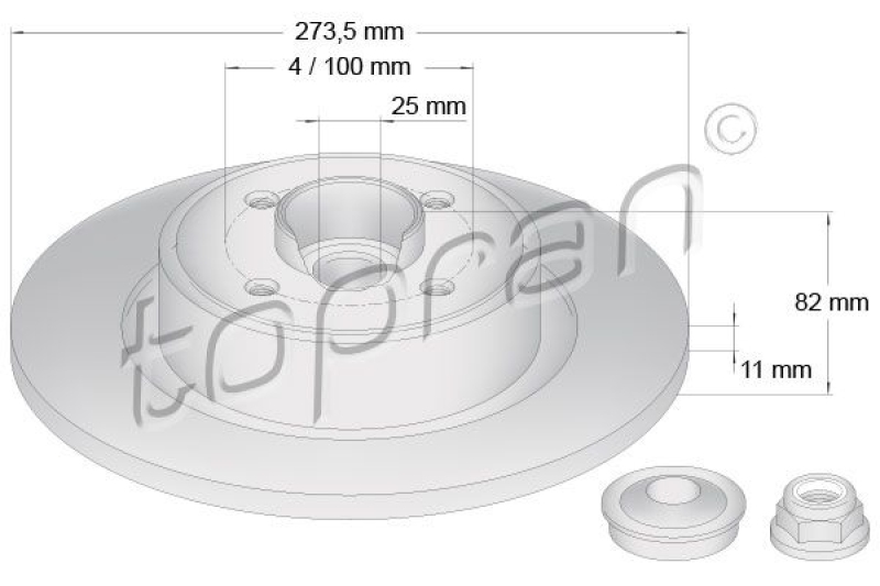 2x TOPRAN Brake Disc