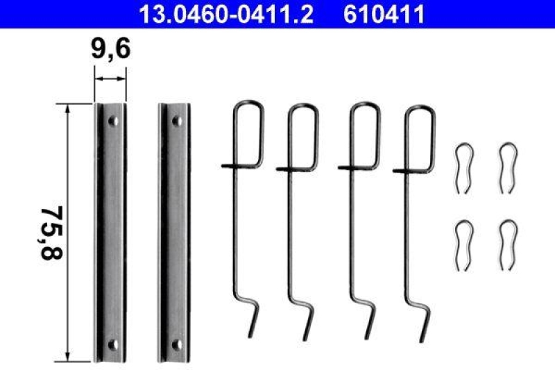 ATE Accessory Kit, disc brake pads