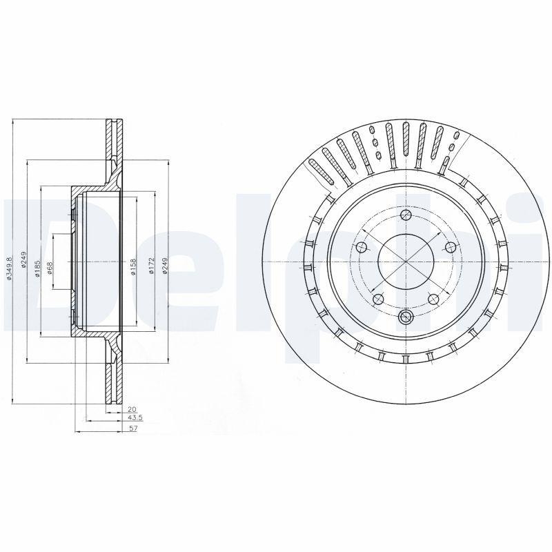 2x DELPHI Bremsscheibe