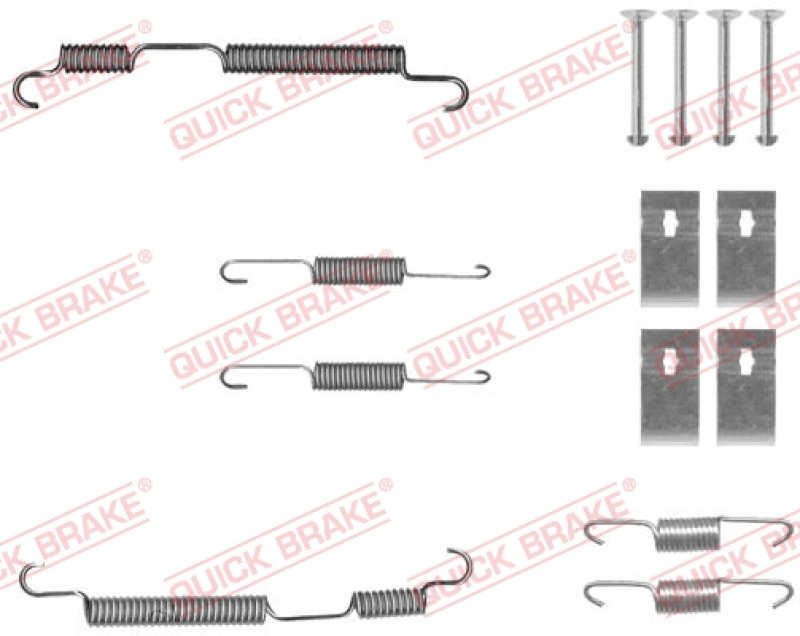 QUICK BRAKE Zubehörsatz Bremsbacken Trommelbremse Montagesatz