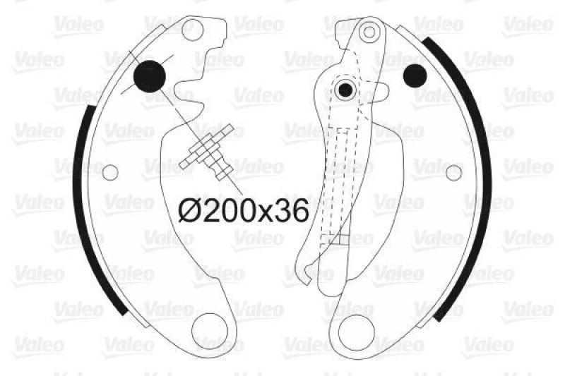 VALEO Bremsbackensatz 562098