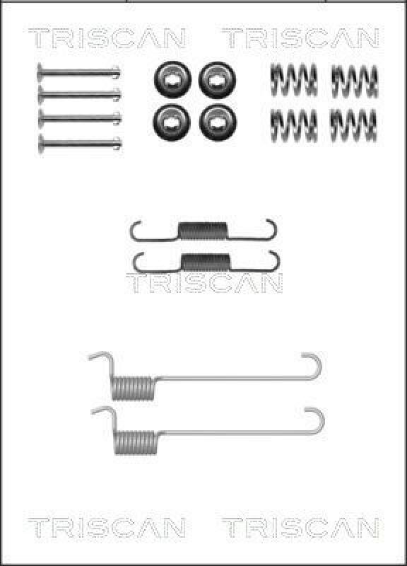 TRISCAN Accessory Kit, parking brake shoes