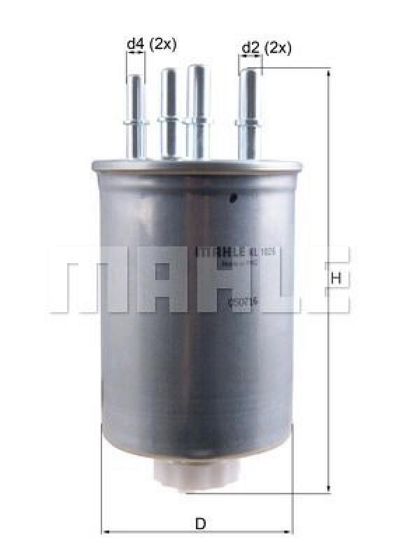 MAHLE Kraftstofffilter KL 1026