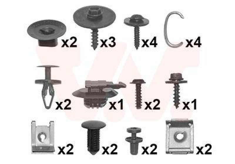 VAN WEZEL Mounting Kit, bumper