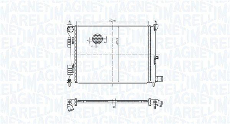 MAGNETI MARELLI Kühler, Motorkühlung