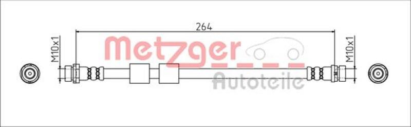 METZGER Bremsschlauch 4111544