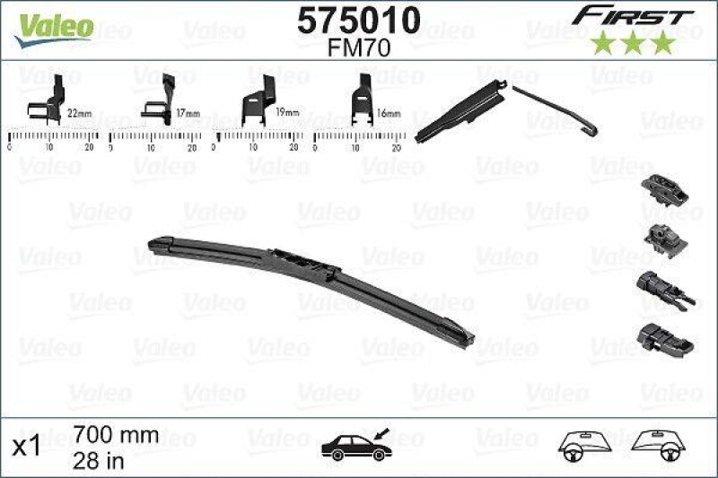 VALEO Wiper Blade FIRST MULTICONNECTION