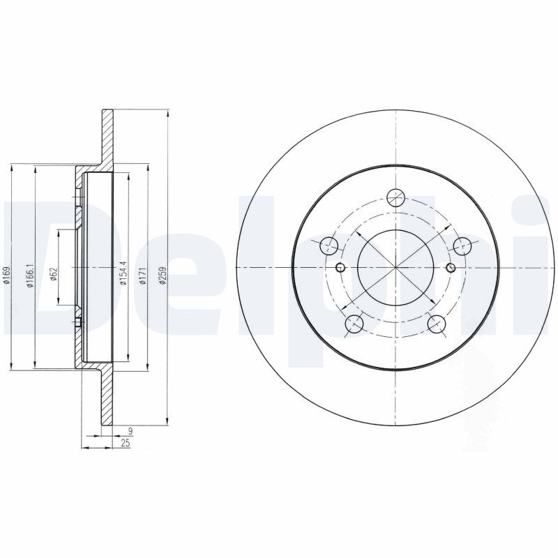 2x DELPHI Bremsscheibe