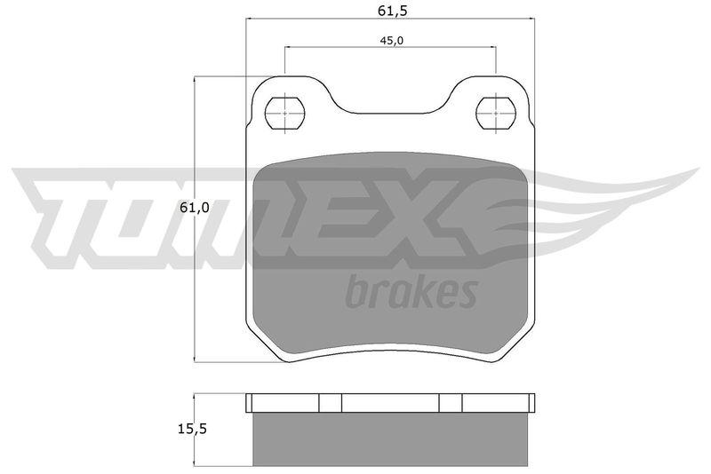 TOMEX Brakes Bremsbelagsatz, Scheibenbremse