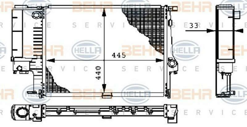 HELLA Kühler, Motorkühlung BEHR HELLA SERVICE Version ALTERNATIVE