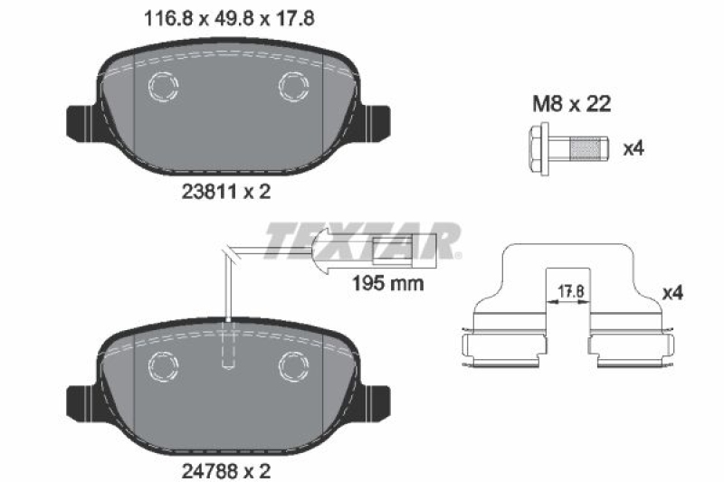 TEXTAR Brake Pad Set, disc brake Q+