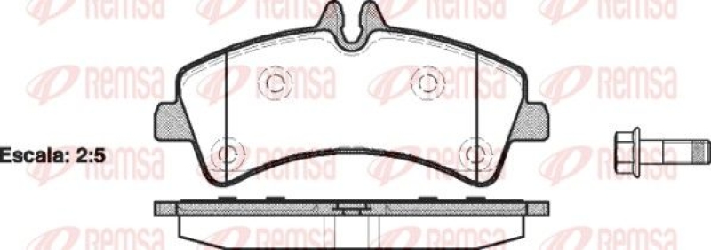 REMSA Brake Pad Set, disc brake