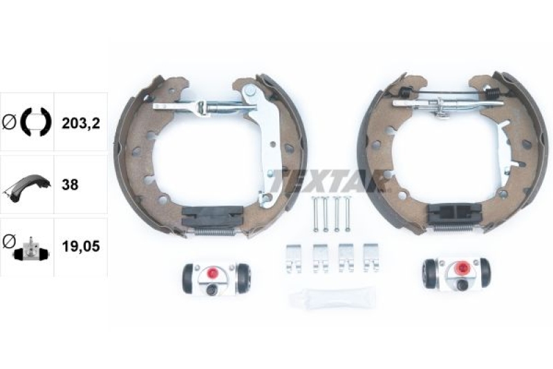 TEXTAR Brake Shoe Set Shoe Kit Pro