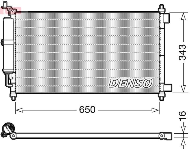 DENSO Kondensator, Klimaanlage DCN46020