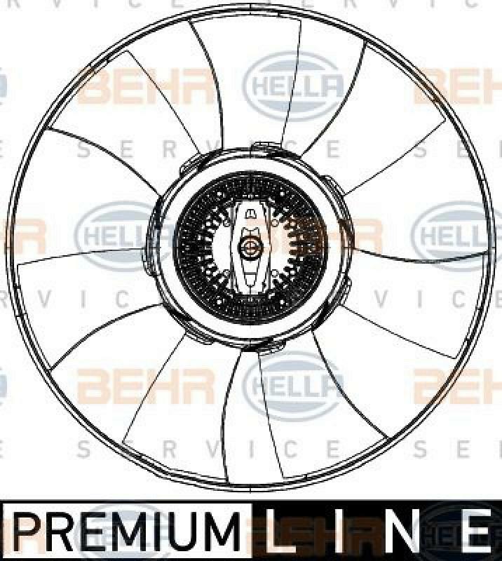 HELLA Fan, radiator BEHR HELLA SERVICE *** PREMIUM LINE ***