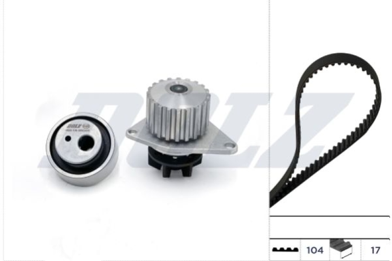 DOLZ Water Pump & Timing Belt Set